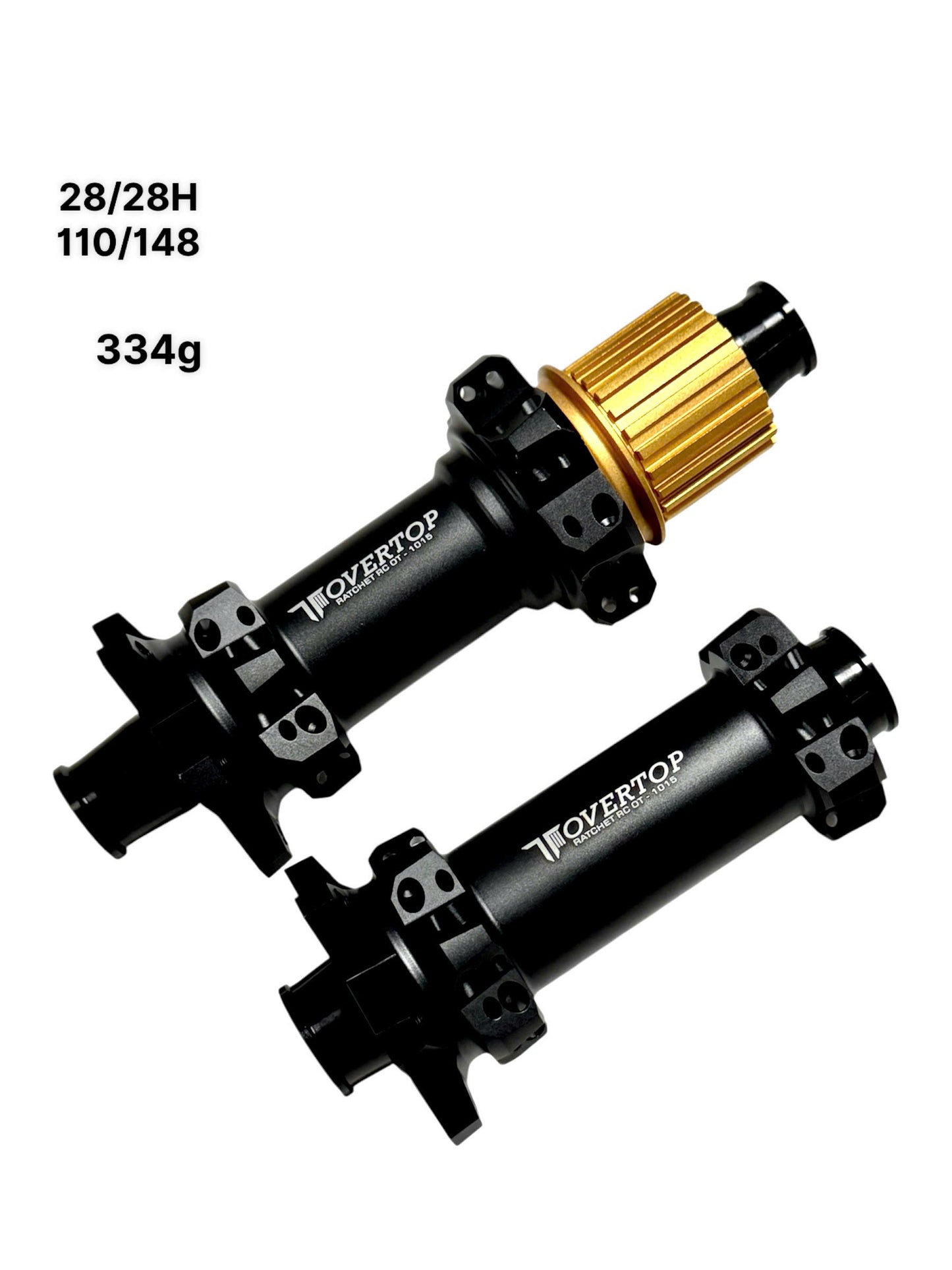 Overtop Bicycle Hub 28/28H, 12x110mm- 12x148mm, 6 Bolt (matte black)