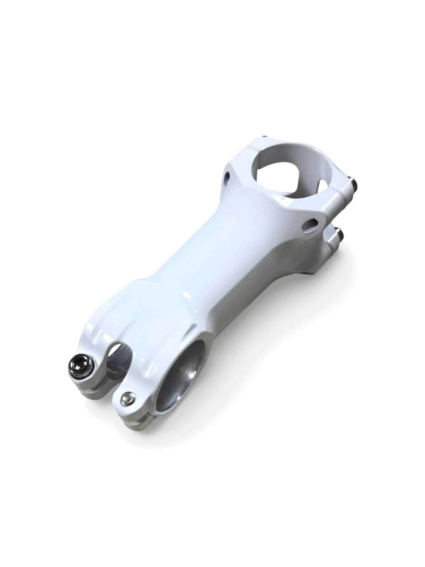 Unbranded Aluminum Bicycle Stem - CNC Powder Coated, White, 31.8mm Clamp, 90mm Length