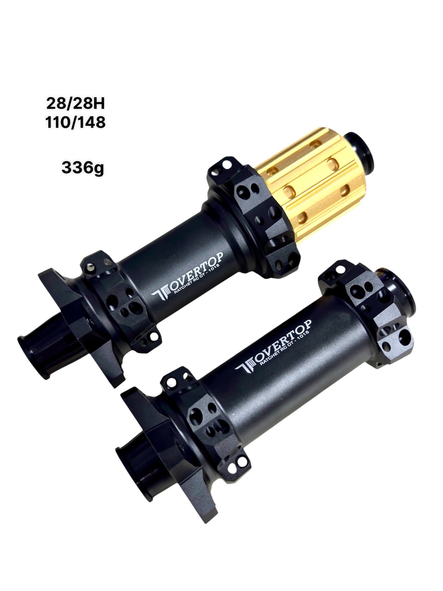 Overtop Bicycle Hub 28/28H, 12x110mm- 12x148mm, 6 Bolt (matte black)
