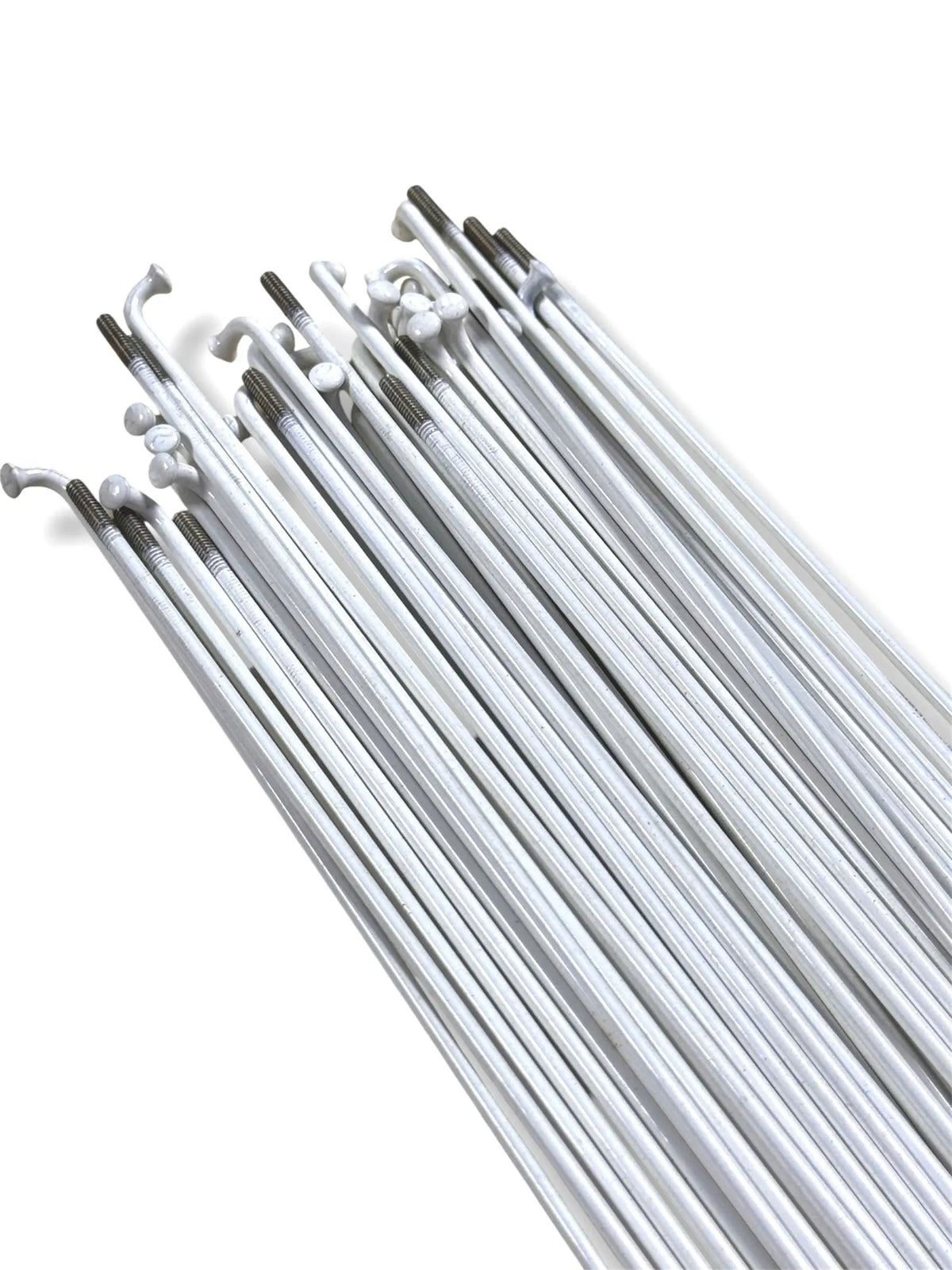Pillar White Steel J-Bend Round Bicycle Spokes with Brass Nipples Included (See Description)