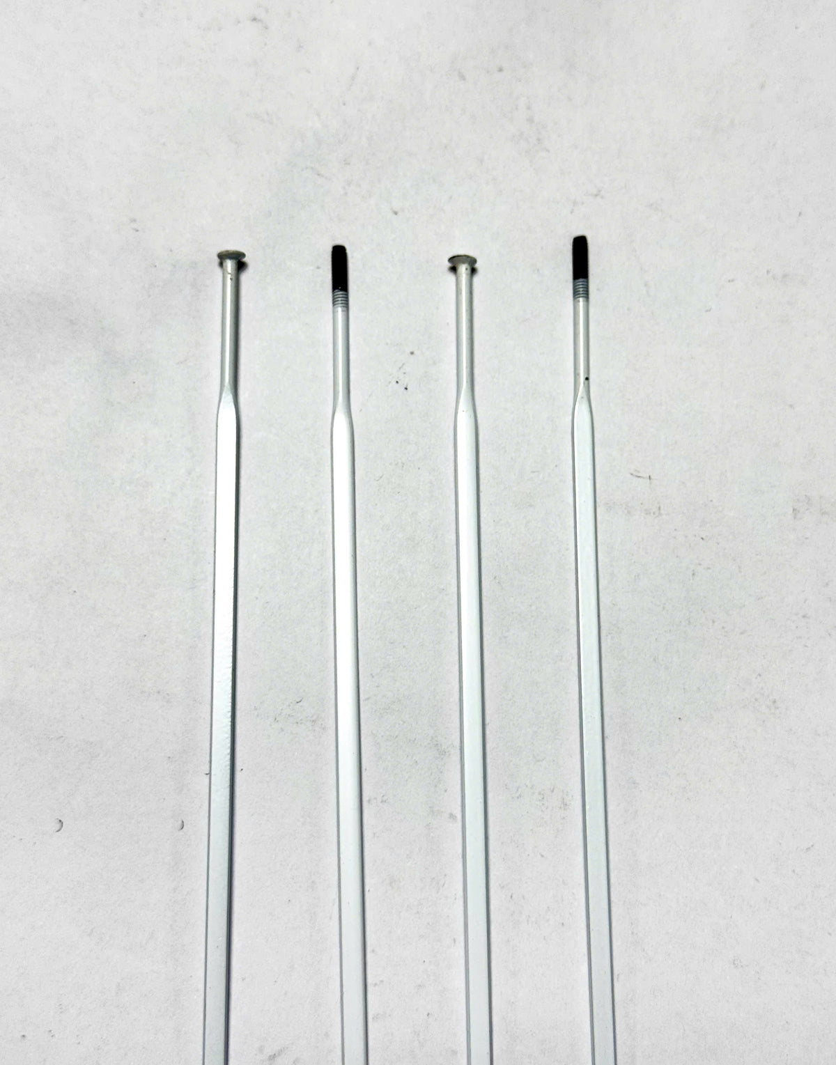 Unbranded Straight-Pull Bladed Steel Bike Spokes (Black & White Painted) with Brass Nipples