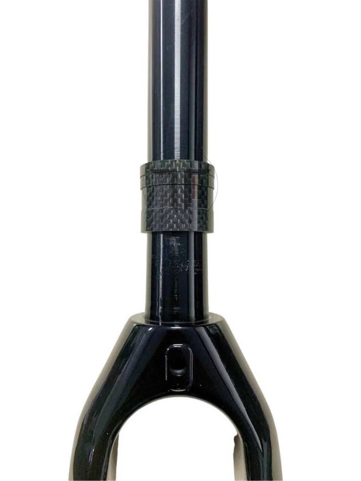 Bicycle fork neck gasket - carbon