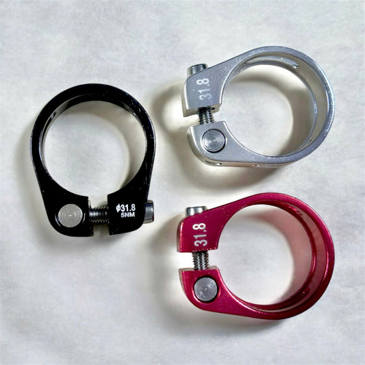 Noname Aluminum Bolt-On Seatpost Clamp (Inner Diameter 31.8mm / 34.9mm) – Compatible with 27.2mm and 31.6mm Seatposts