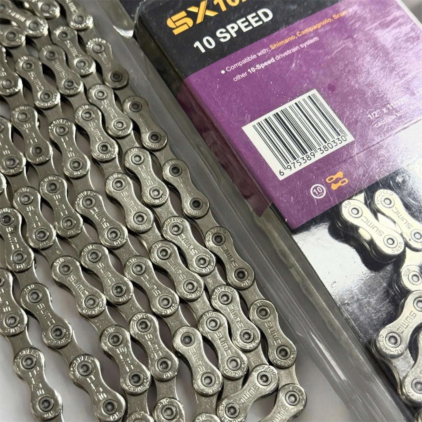 SUMC 10-speed and 11-speed bicycle chains 116 links with chain lock