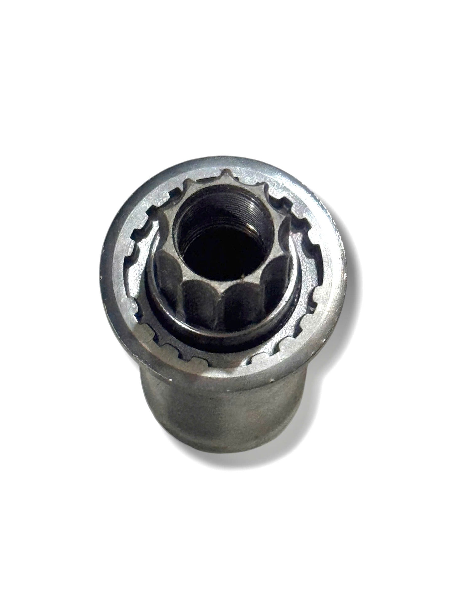 Grey Silver 10-Spline Bottom Bracket Spindle for Bicycles (NO CAP, SCREWS INCLUDED)
