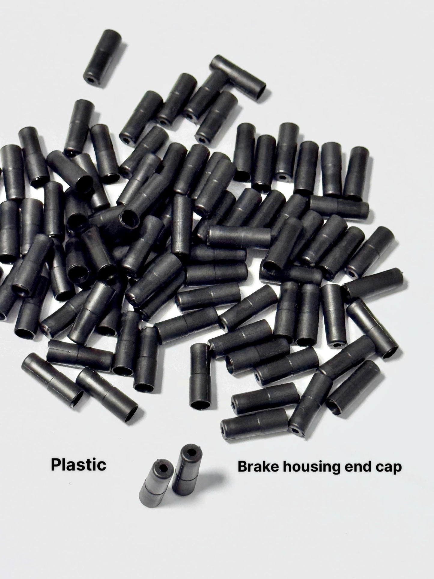 Plastic 5mm Brake and 4mm Shift Cable End Caps for Bicycles