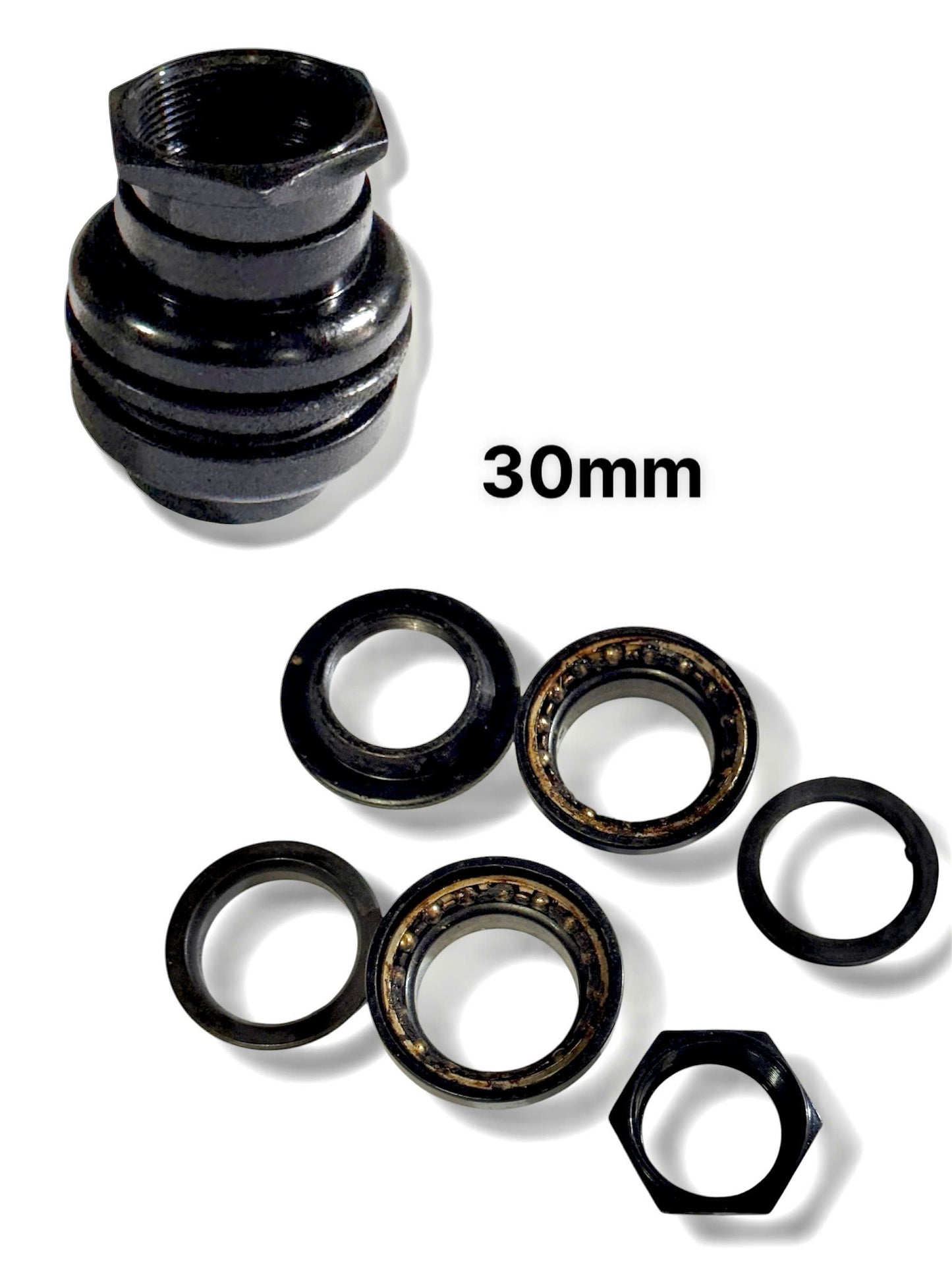 30mm black threaded headset for bicycles