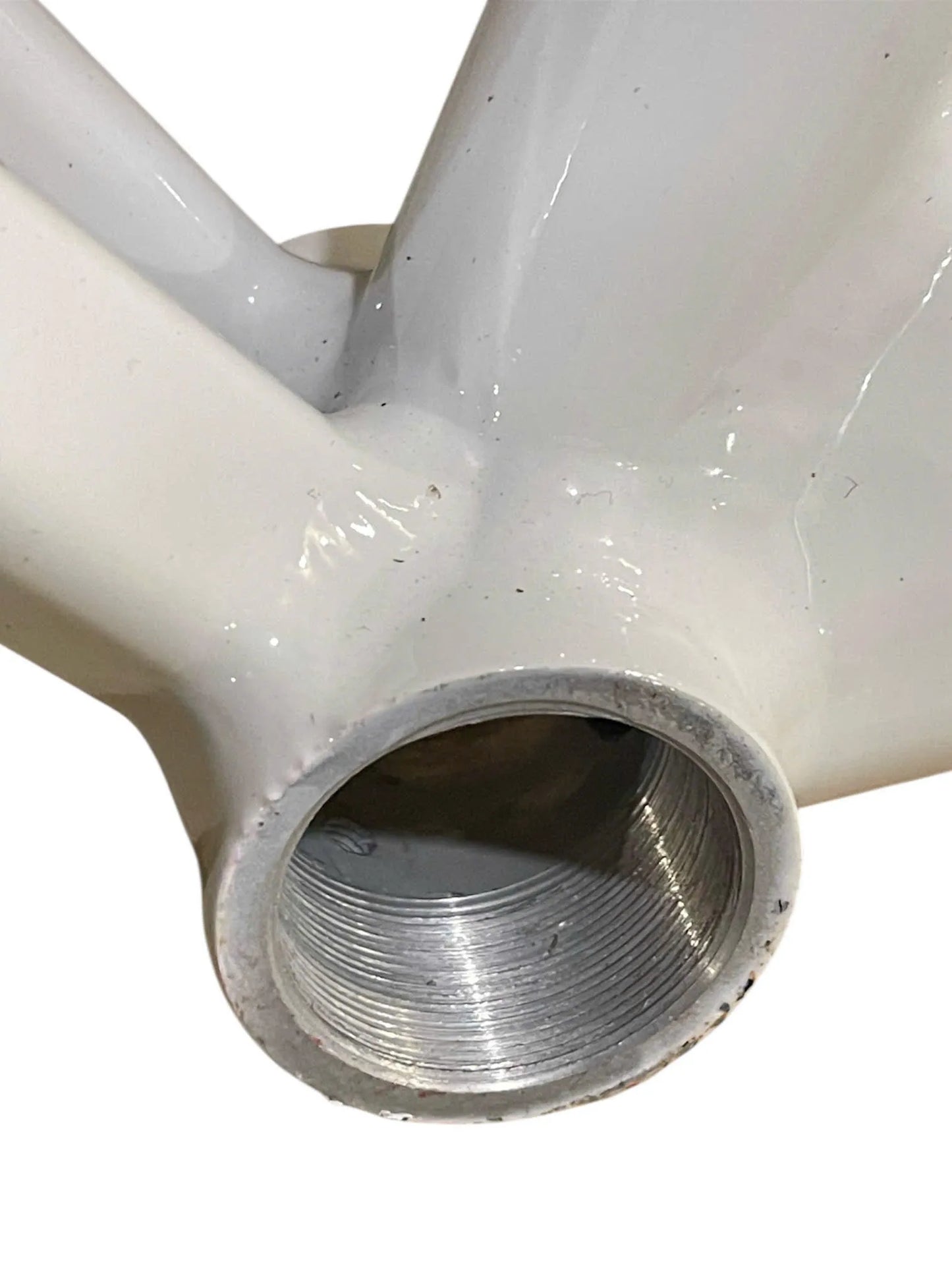 Cinalini white and red aluminum road bike frame, rim brake, fits 700c wheels
