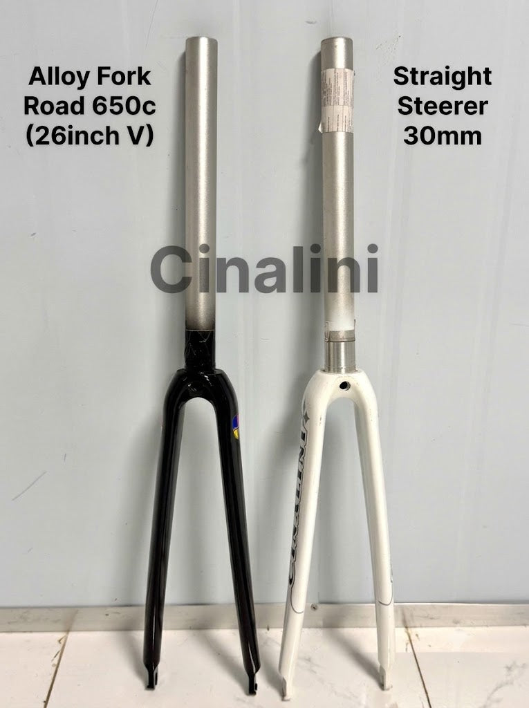 CINALINI 650C ALUMINUM ROAD BIKE FORK (26-INCH V) – 30MM STRAIGHT STEERER