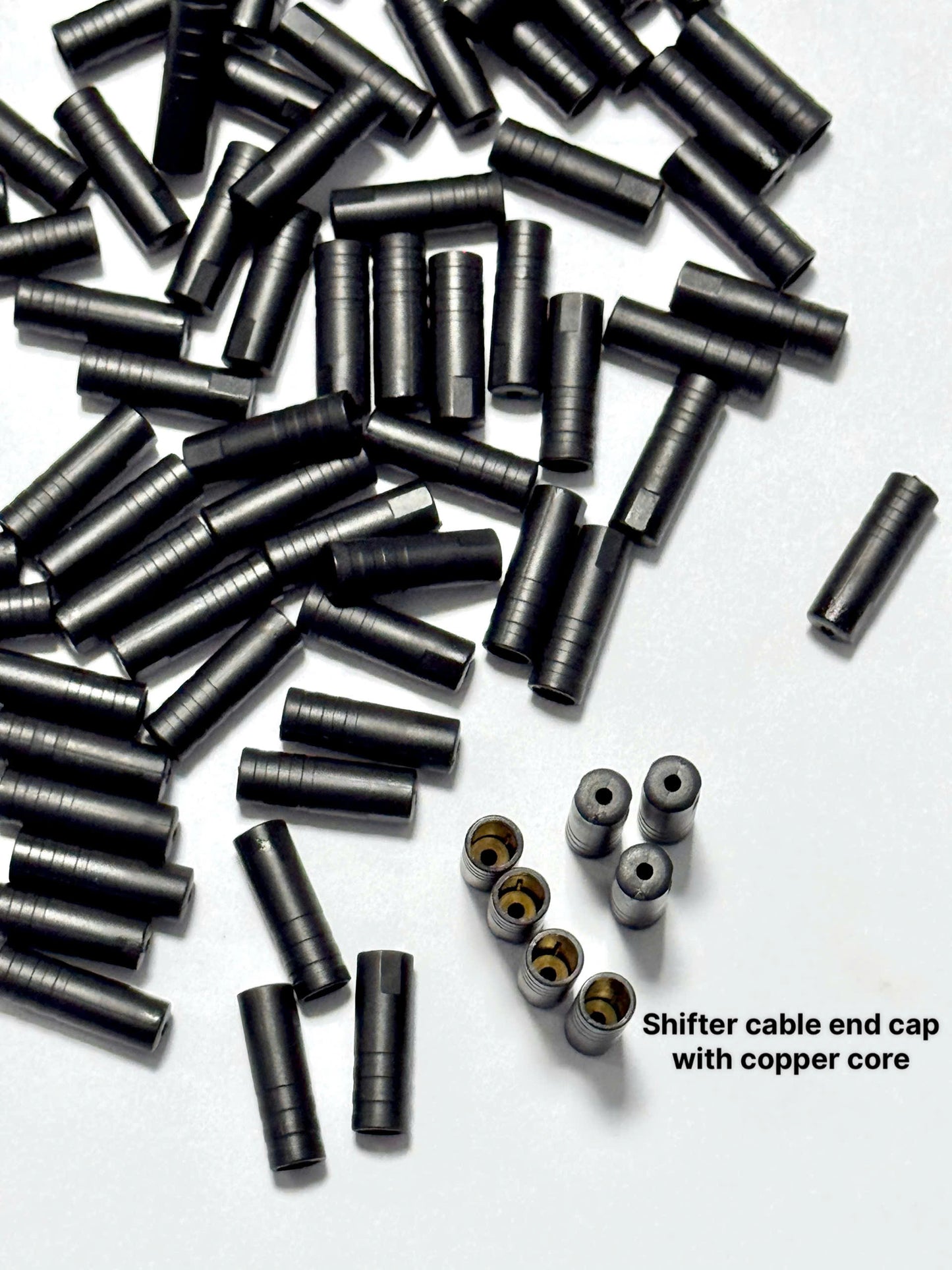 Plastic 5mm Brake and 4mm Shift Cable End Caps for Bicycles