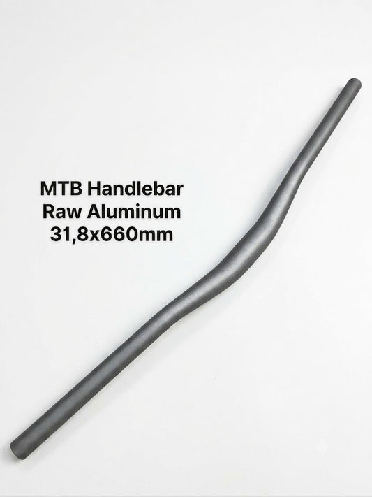 Raw Aluminum Bicycle Riser Handlebar - Custom Paint & Decals - 31.8mm x 660mm