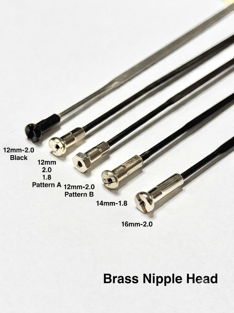 Brass Bicycle Spoke Nipples – 12mm / 14mm / 16mm (2.0mm & 1.8mm) [PLEASE CHECK VARIATIONS CAREFULLY BEFORE ORDERING]
