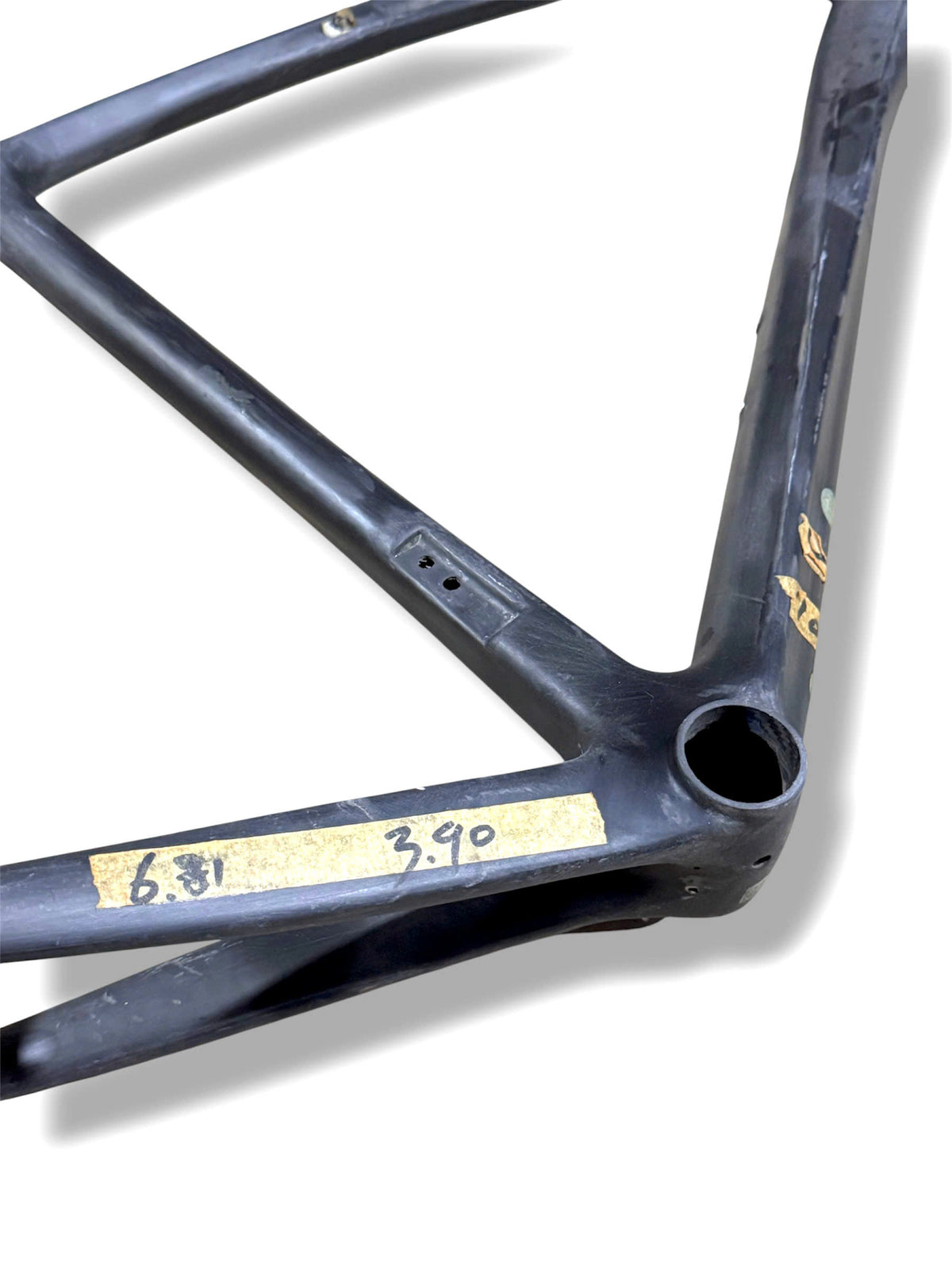 Raw Carbon Road Bike Frame 700C (57cm Seat Tube x 57cm Top Tube) - Style 12 (Fork Not Included)
