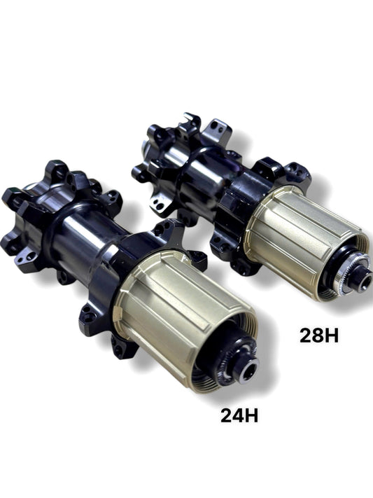 Rear Straight-Pull Disc Brake Hub, 6-Bolt, 24H and 28H (Rear Hub Only, Thru-Axle/Skewer NOT Included)