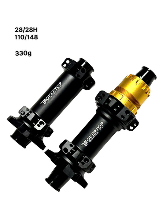 Overtop Bicycle Hub 28/28H, 12x110mm- 12x148mm,  6 Bolt (matte black)