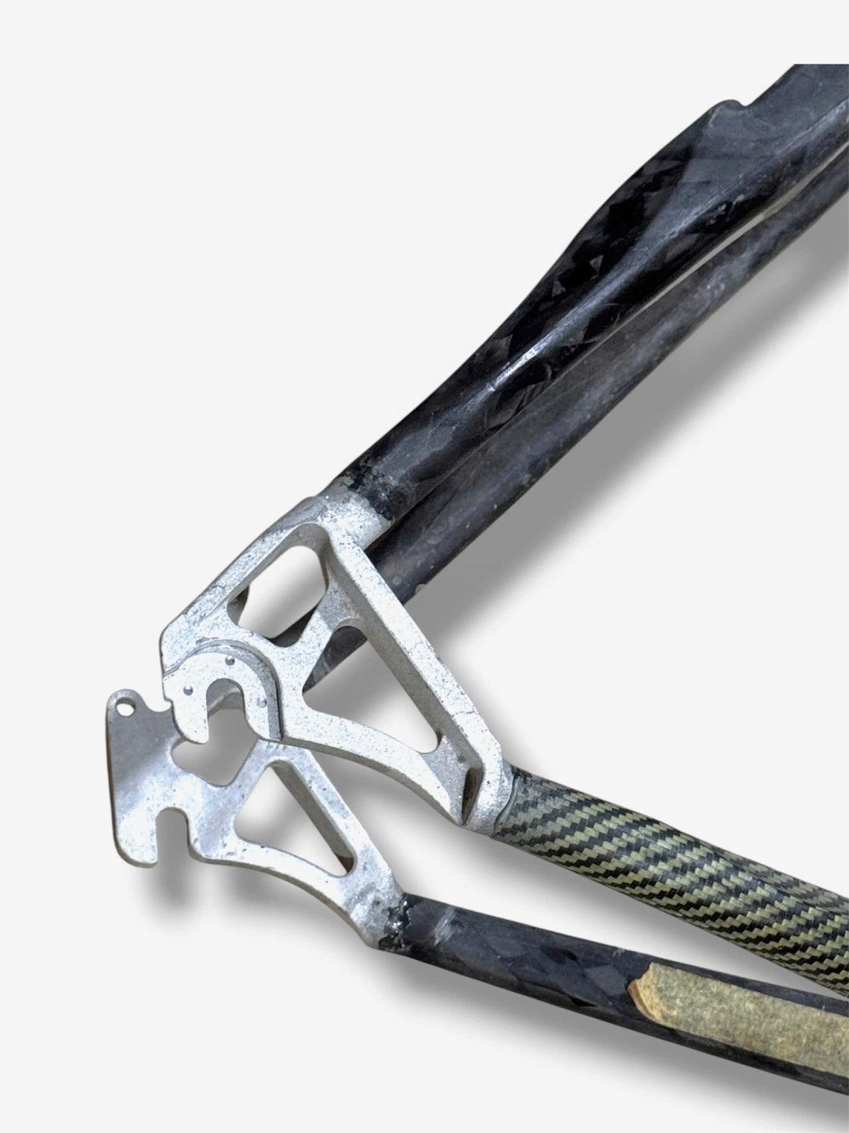 Raw Carbon MTB Frame 26inch (ST 51cm / TT 57cm) - M8 (FORK NOT INCLUDED, NO DERAILLEUR HANGER)