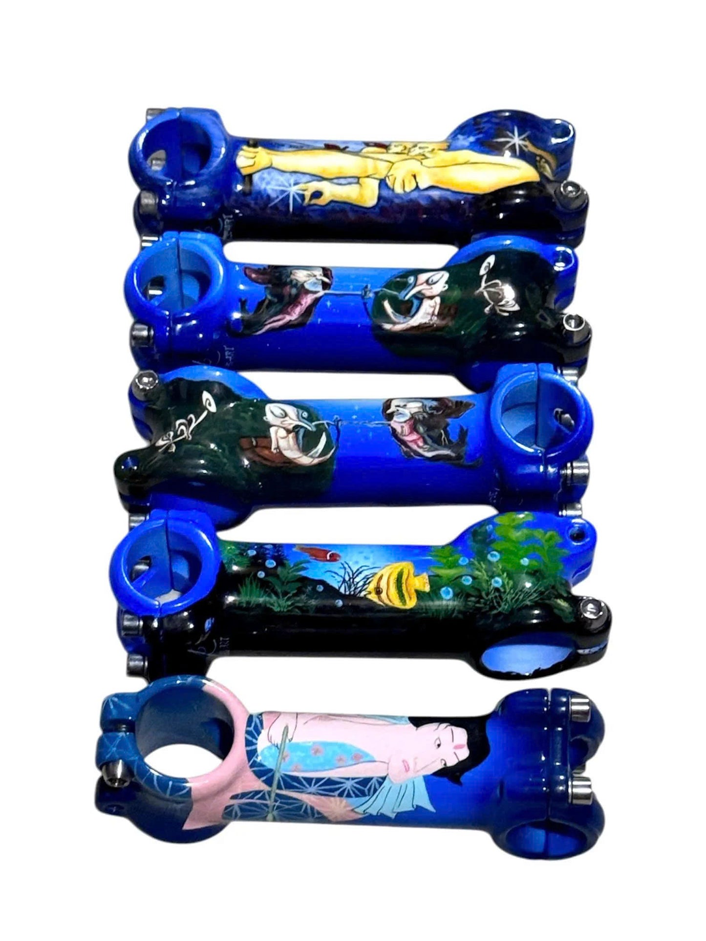 Rare Aluminum Bike Stem, Landscape Art, 25.4mm (Random Pattern Shipped, PLEASE READ DESCRIPTION)