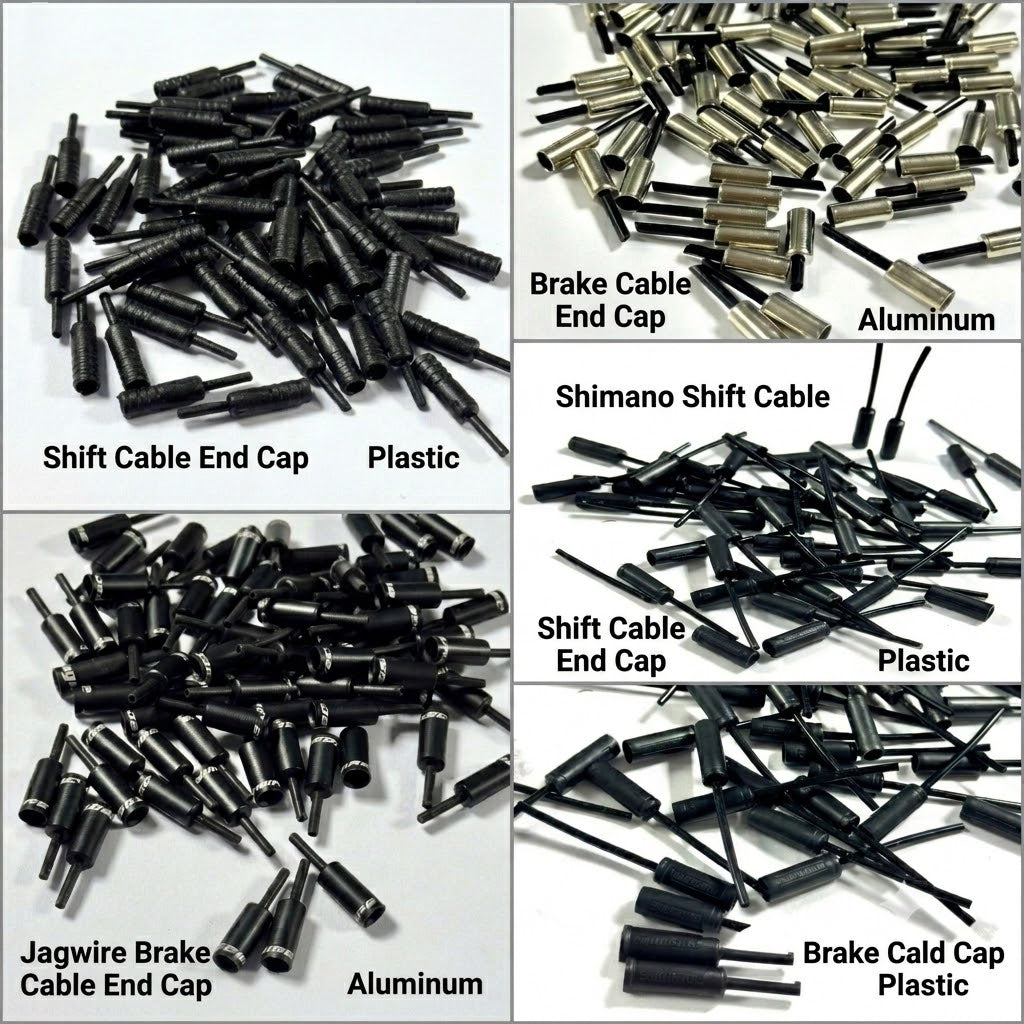 Brake/shifter cable end caps for bicycles (Japan, Shimano, Jagwire, and unbranded)