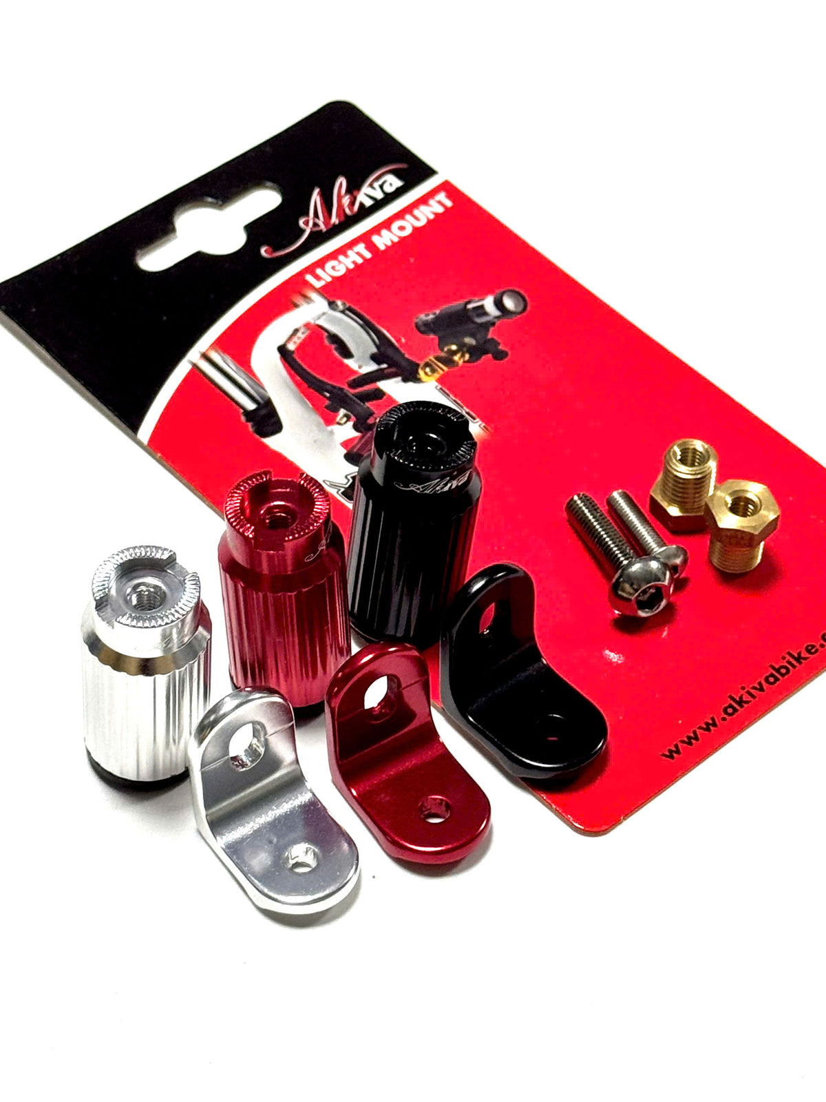 Akiva CNC Bicycle Light Mount Bracket for Front Fork / V-Brake Boss