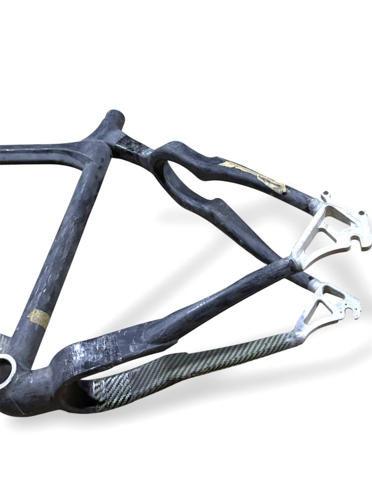 Raw Carbon MTB Frame 26inch (ST 51cm / TT 57cm) - M8 (FORK NOT INCLUDED, NO DERAILLEUR HANGER)