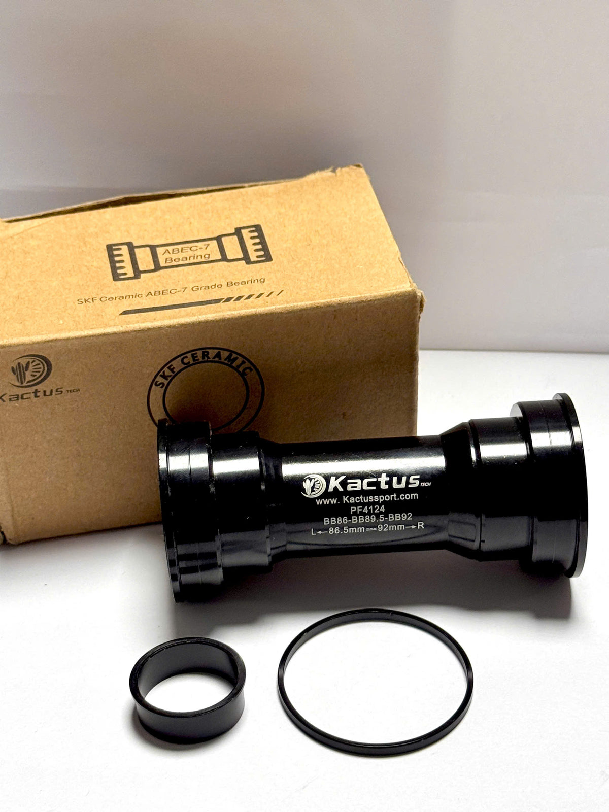 KACTUS Bicycle Bottom Bracket with SKF Ceramic Bearings (BSA24 / BSA DUB / BSA30 / PF4124)