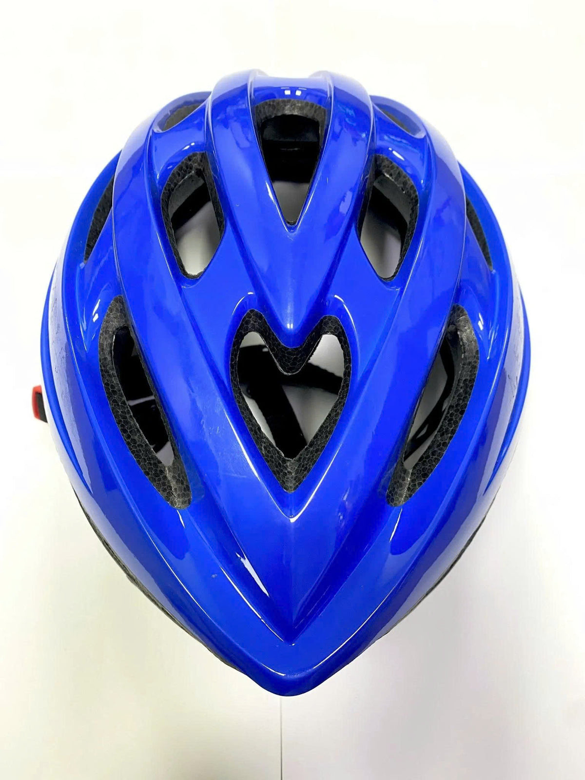 Heart Pattern Bicycle Helmet – Blue/White, Size L (58–62 cm) [Minor Dent/Blemish]