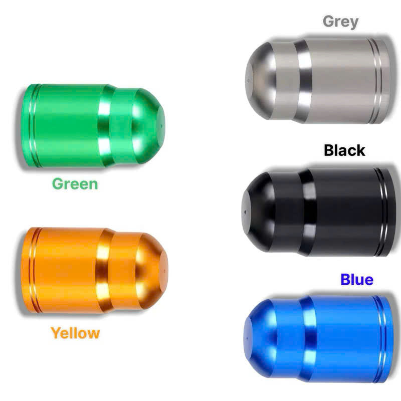 Schrader valve caps (large valve), smooth surface without pattern, for MTB or motorcycle tires