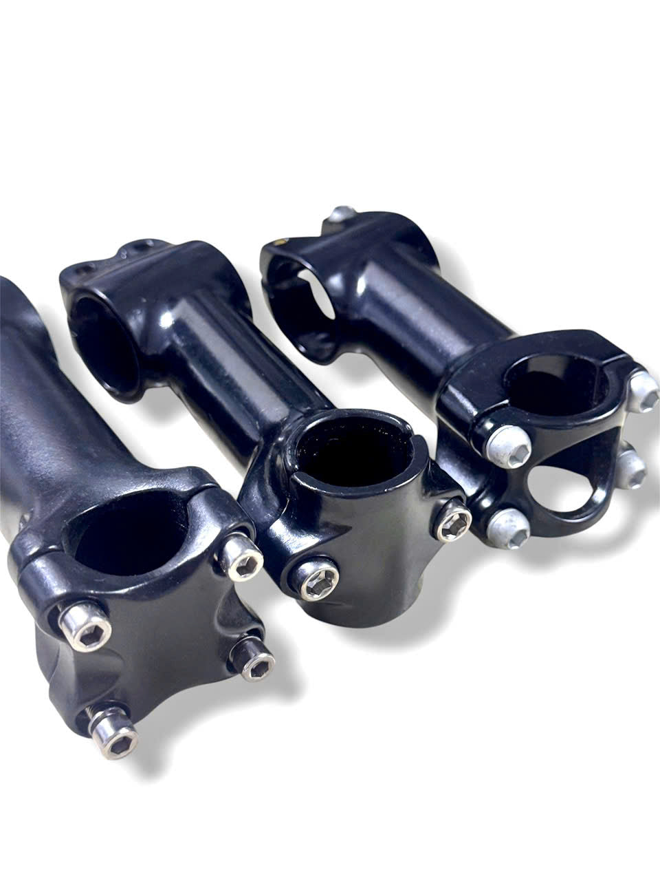 Unbranded Aluminum Bicycle Stem, 25.4mm Clamp, Full Black (90/105/110mm)