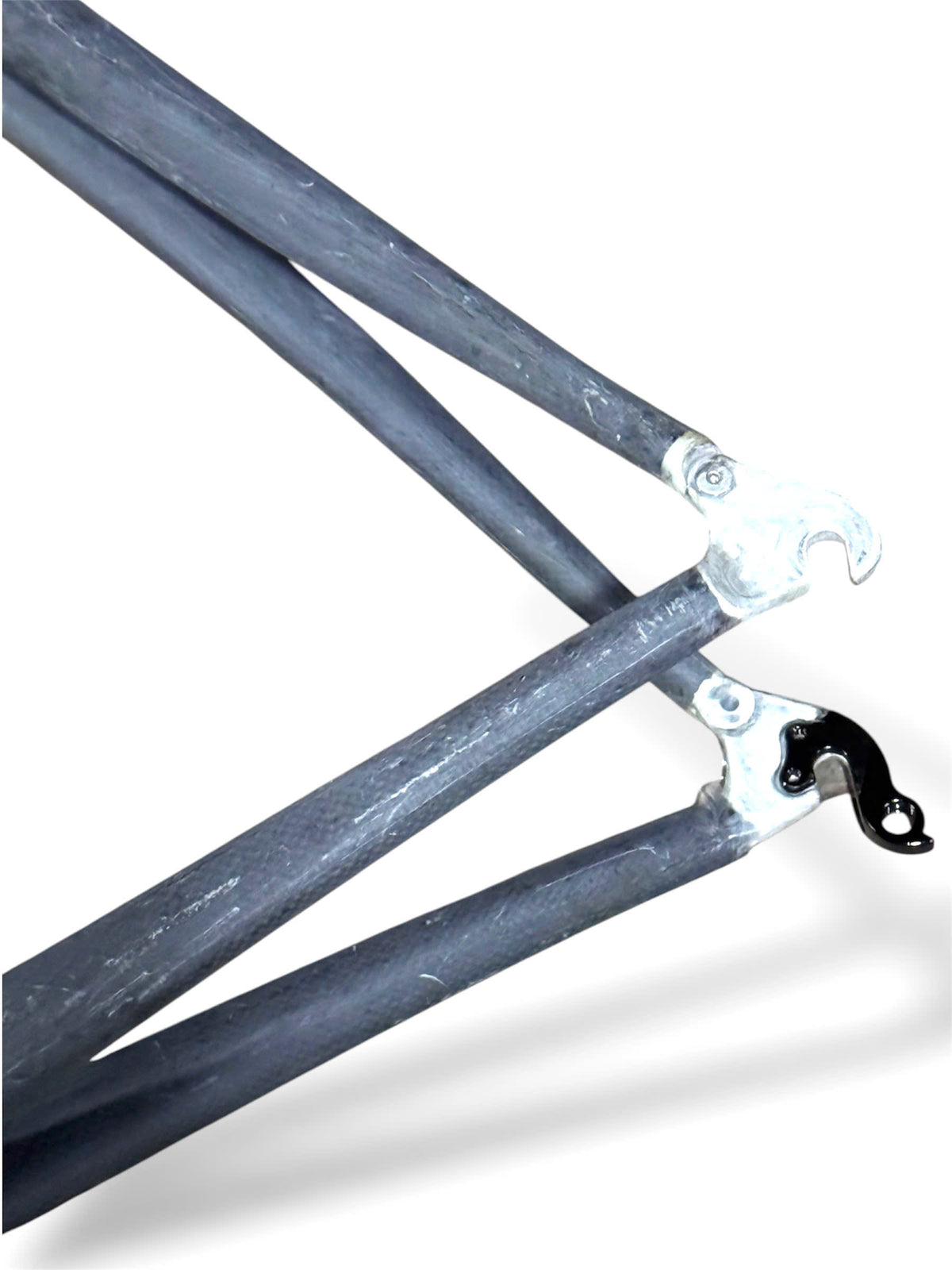 Raw Carbon Road Bike Frame 700C Size 56cm+ – Style 6 (FORK NOT INCLUDED)