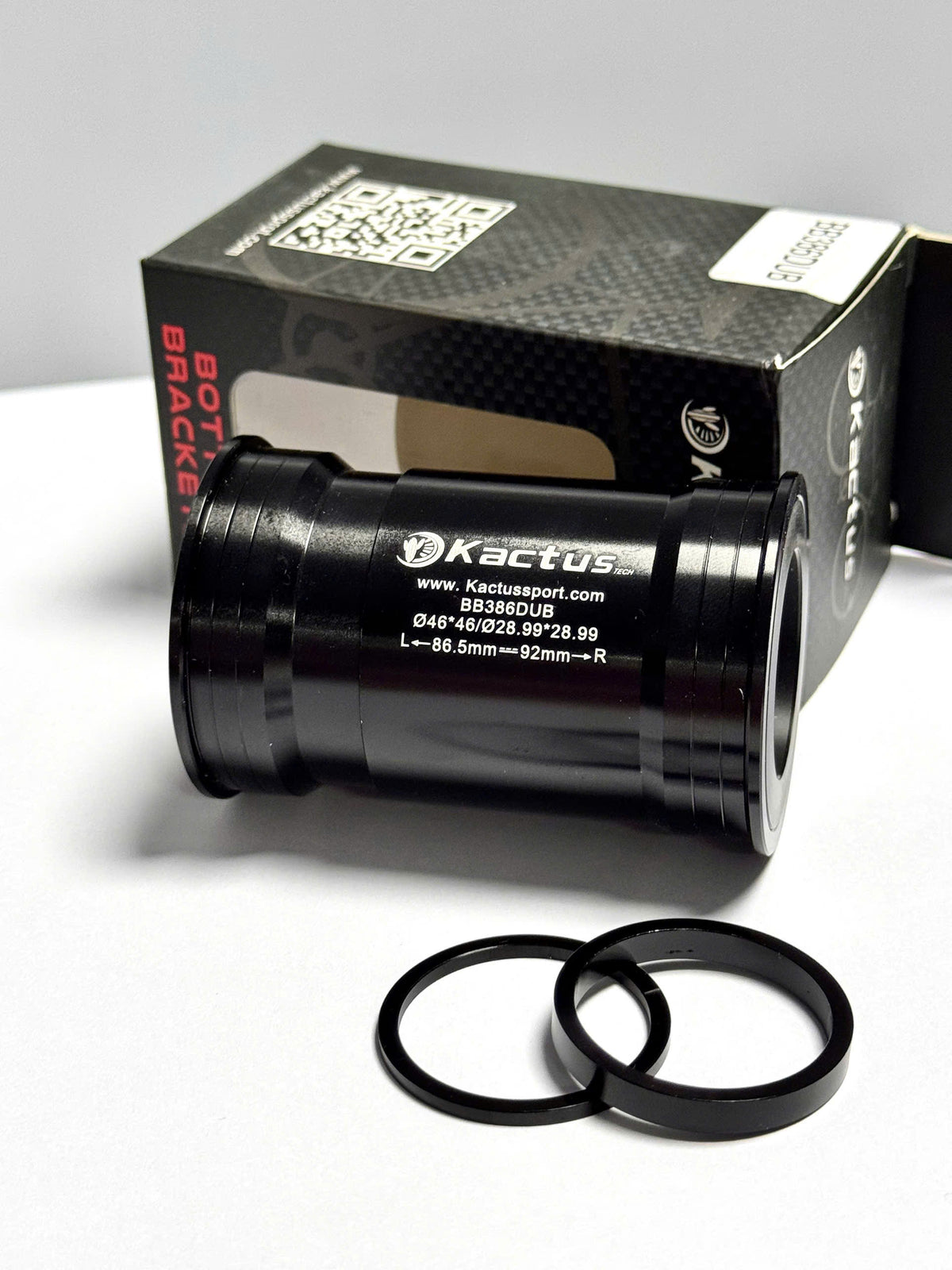 Kactus Ceramic Bottom Bracket (BB)-PF30 DUB / BB386 DUB (Shell OD 46mm, Spindle 29mm) for Bicycles