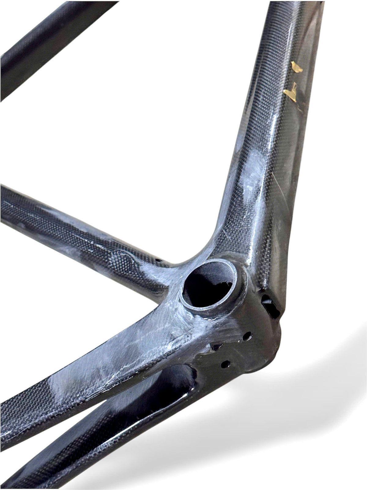 700C Raw Carbon Road Bike Frame (Seat Tube 58cm / Top Tube 56cm) - Style 9 (FORK NOT INCLUDED)