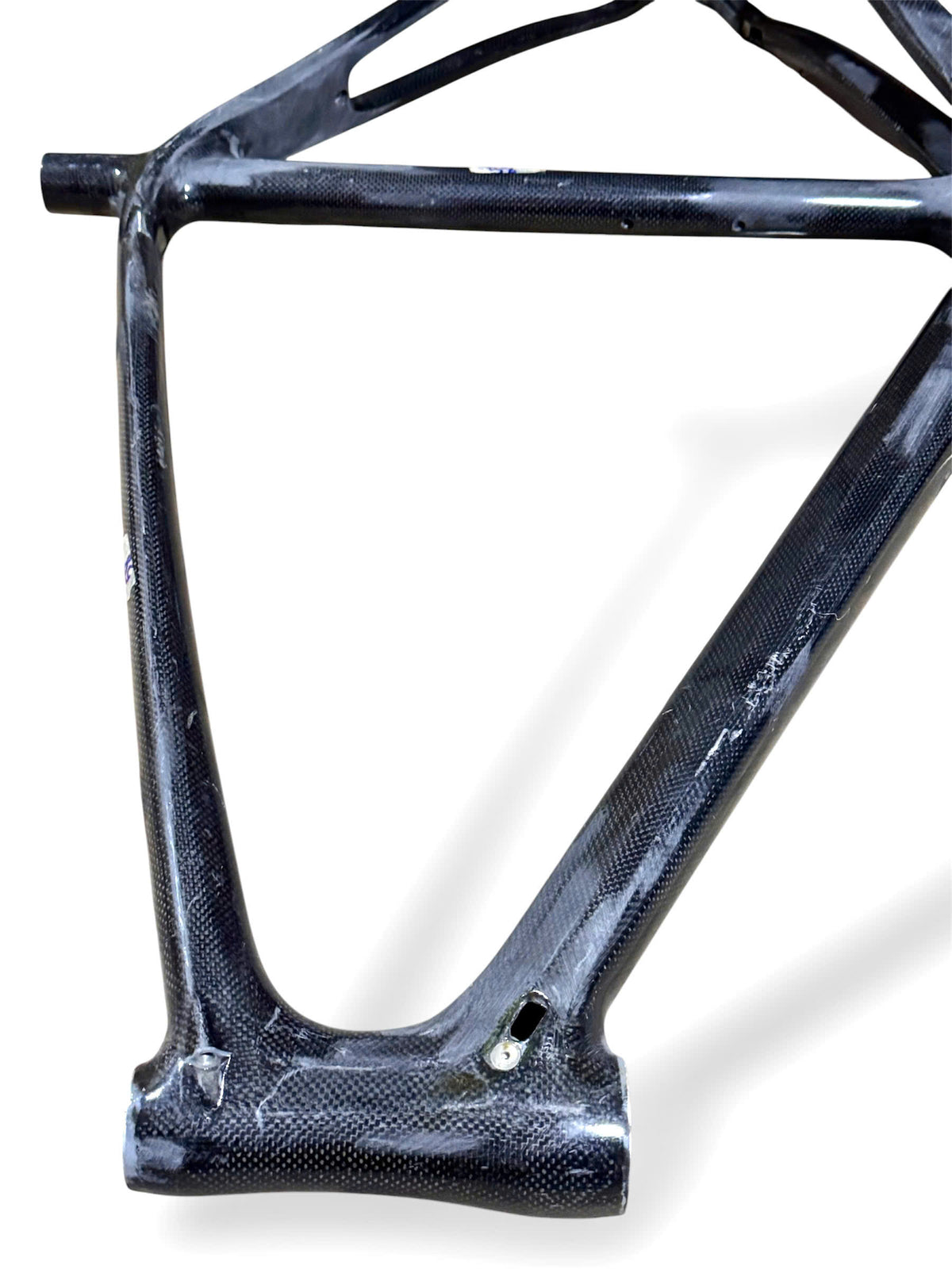 700C Raw Carbon Road Bike Frame (Seat Tube 58cm / Top Tube 56cm) - Style 9 (FORK NOT INCLUDED)