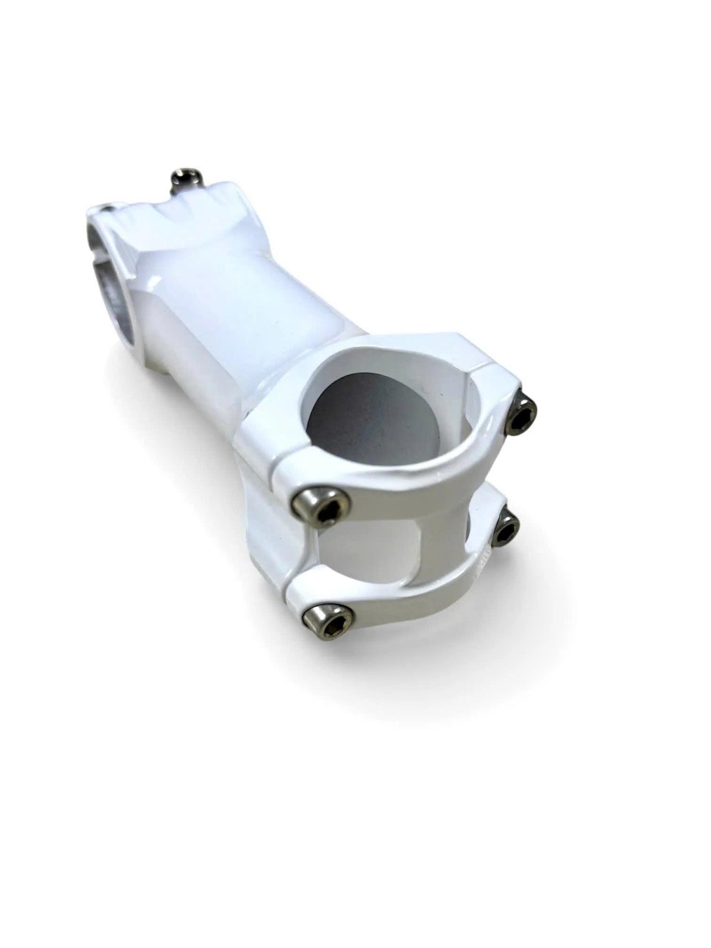 Unbranded Aluminum Bicycle Stem - CNC Powder Coated, White, 31.8mm Clamp, 90mm Length