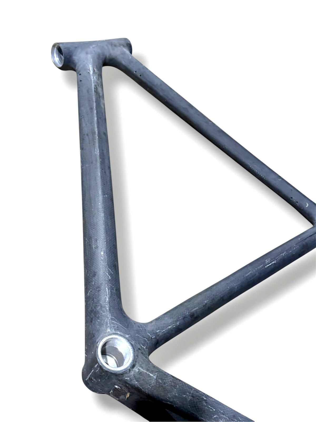 Raw Carbon Road Bike Frame 700C Size 56cm+ – Style 6 (FORK NOT INCLUDED)