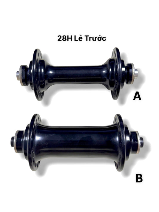 Front Single Hub, 28 Holes, J-Bend, Rim Brake, Sealed Bearing (PAIRS NOT AVAILABLE - SKEWER NOT INCLUDED)