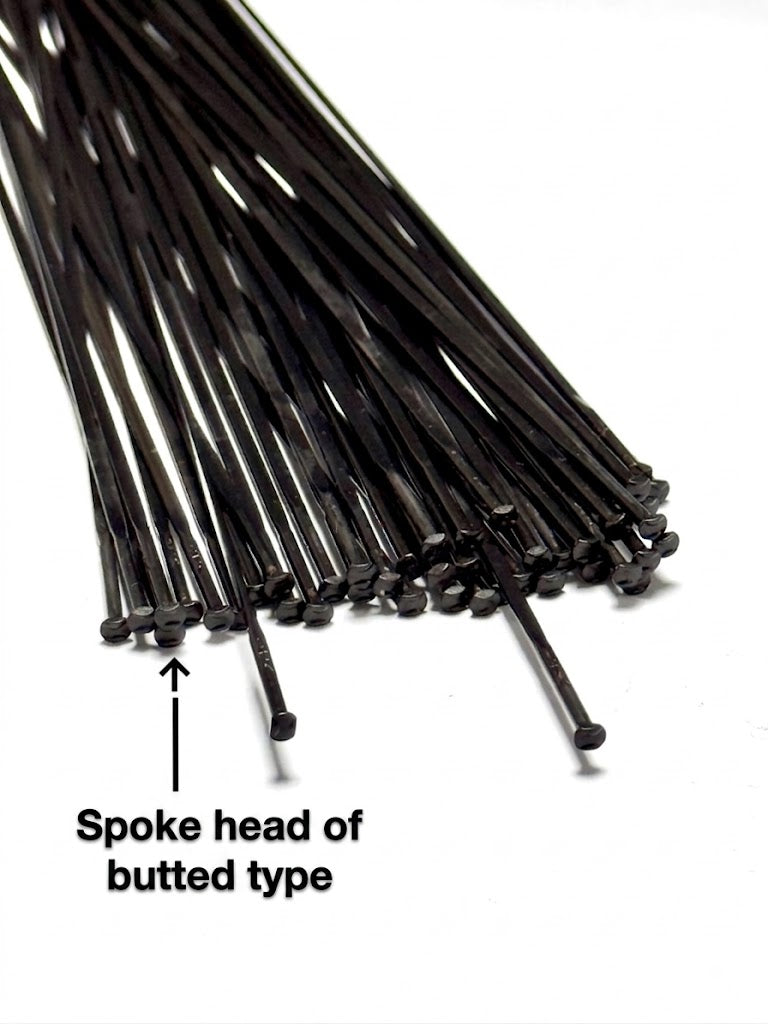 Vittoria Black Steel Straight-Pull Bladed Spokes (2mm) with Brass Nipples