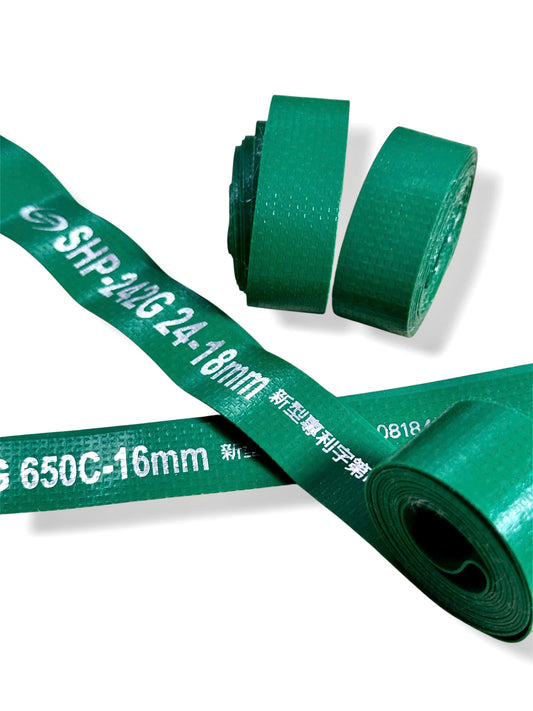 Green 24-inch and 26-inch bicycle rim tape