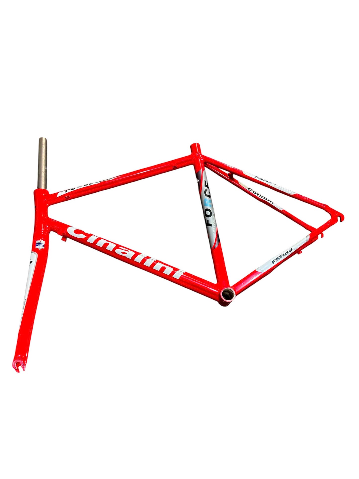 Cinalini Road Frame Set - Full Red with White Decals