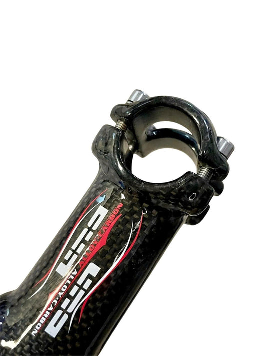 UNO Aluminum Carbon-Wrapped Bicycle Stem - 90mm Length, 25.4mm Steerer & Handlebar Clamp