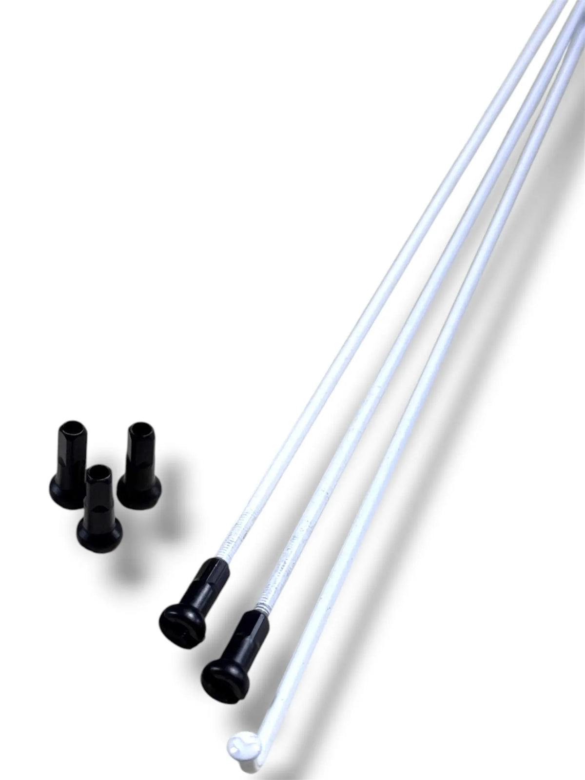 Pillar White Steel J-Bend Round Bicycle Spokes with Brass Nipples Included (See Description)