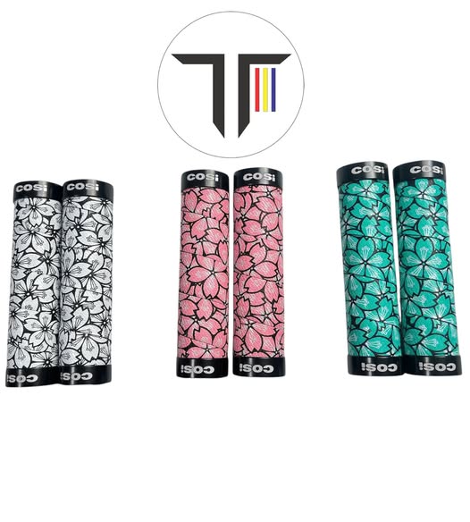 Cosi - black rubber handle with flowers