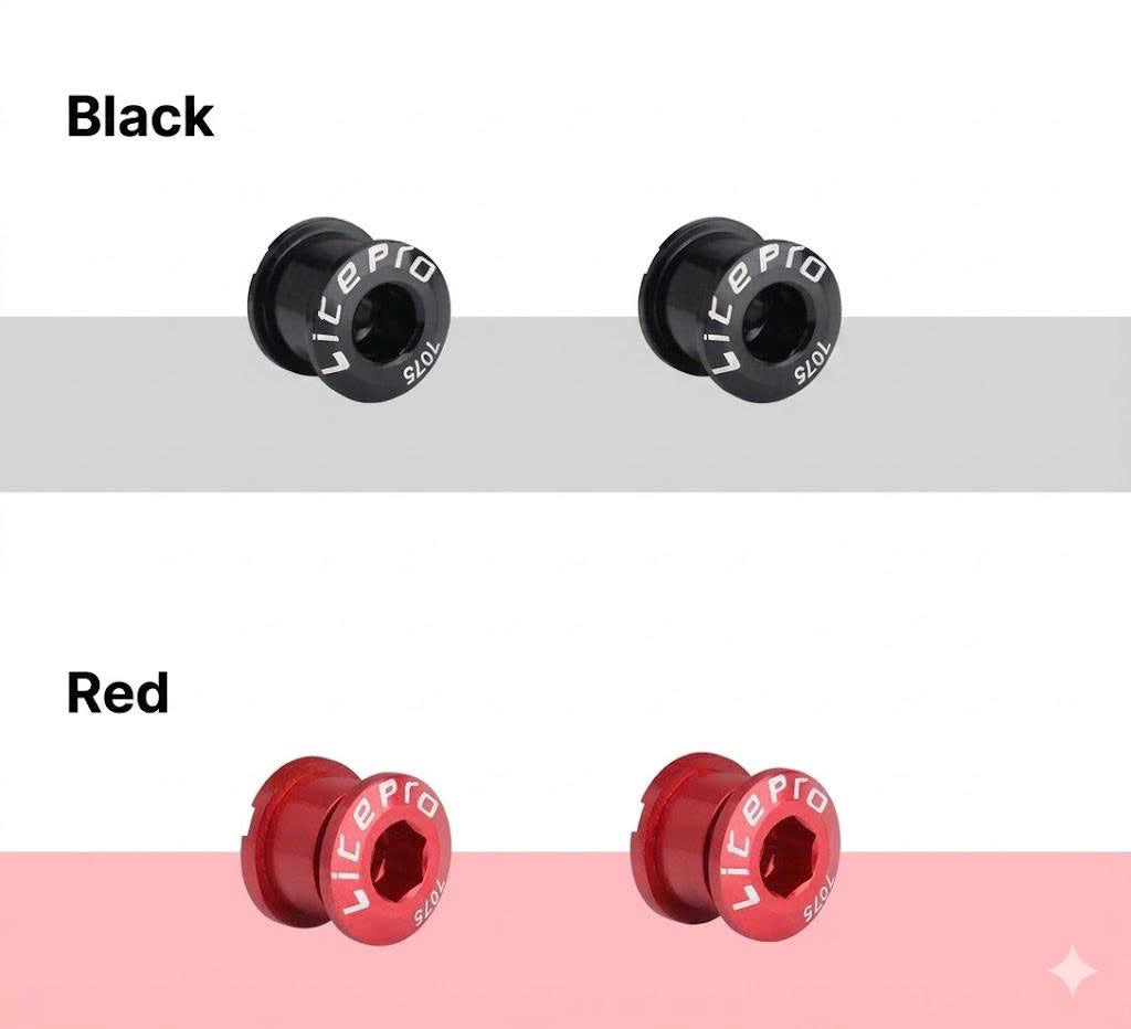 Litepro CNC 7075 Aluminum Chainring Bolts for 1x and 2x bicycle drivetrains
