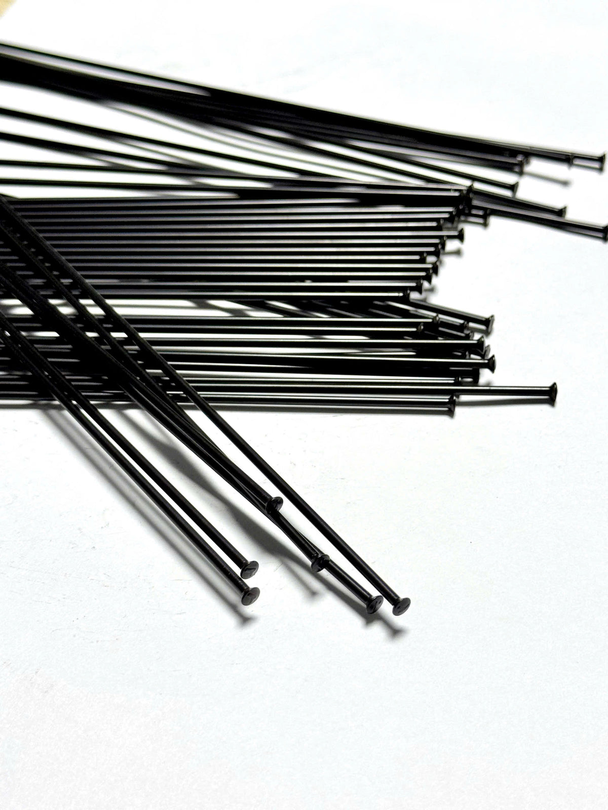 Richman® Black Straight Round Steel Bicycle Spokes with Brass Nipples