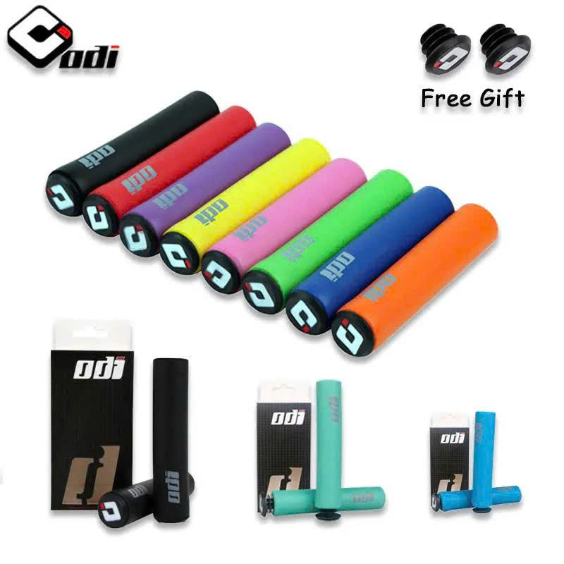 ODI High-Density Foam Bike Grips - Sweat-Absorbent & Ultra-Light - Includes Handlebar End Plugs