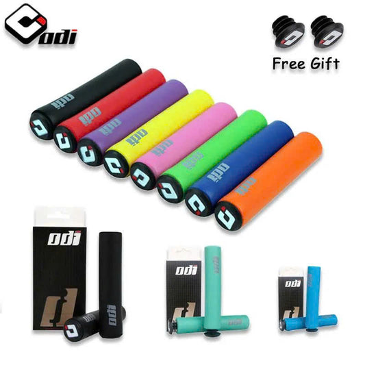 ODI High-Density Foam Bike Grips - Sweat-Absorbent & Ultra-Light - Includes Handlebar End Plugs