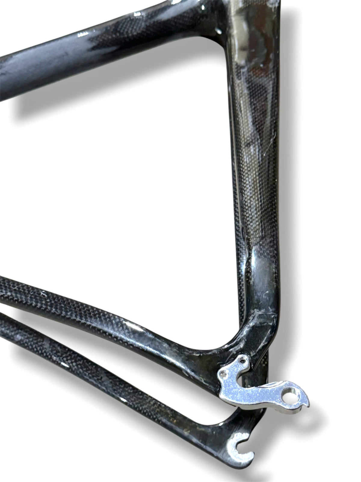 Raw Carbon Road Bike Frame 700C (56cm ST x 54cm TT) - Type 9 (Fork Not Included) - Please Read Description Carefully