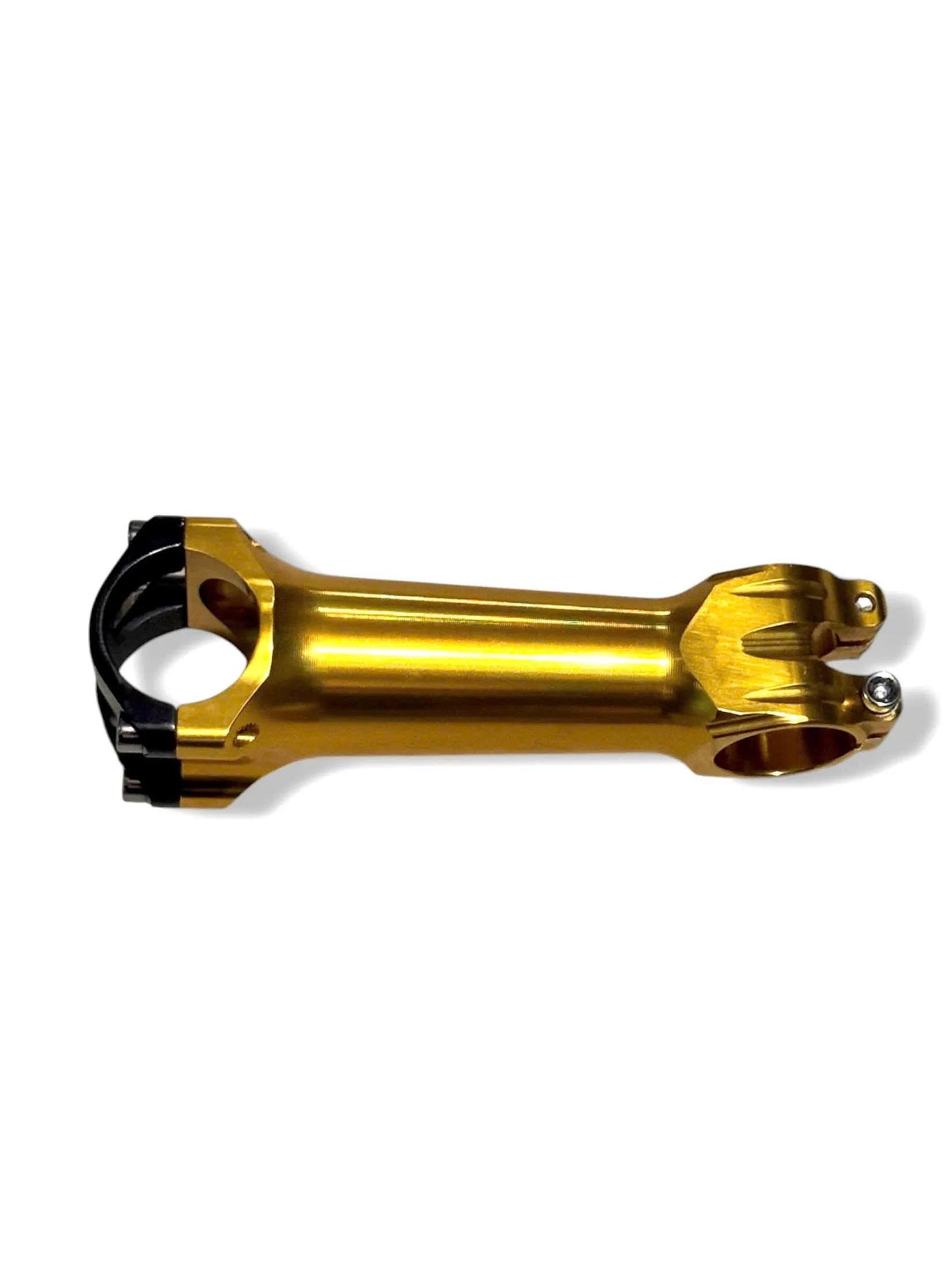 Gold and Black Lightweight CNC Aluminum Bike Stem, 31.8mm Handlebar Clamp, 100mm Length