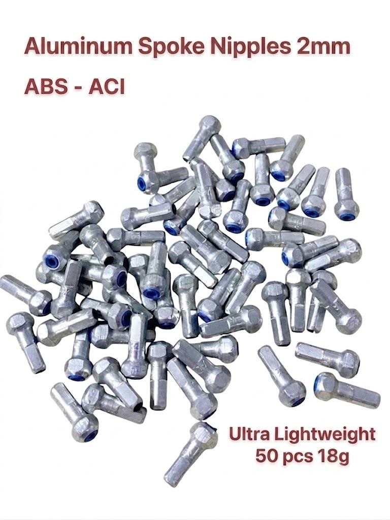 Ultralight aluminum bicycle spoke nipples - ABS-ACI 12mm - 2.0mm
