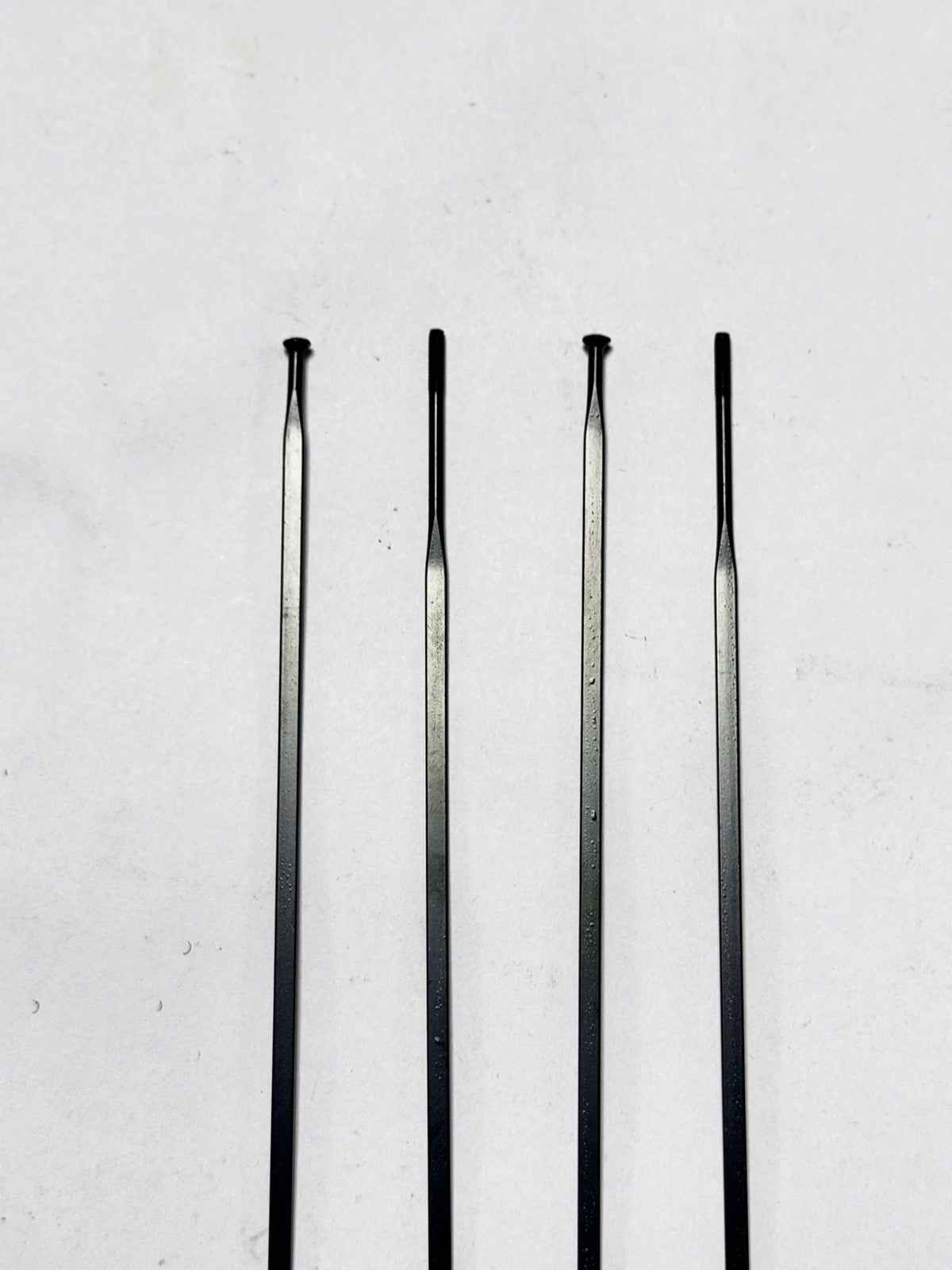 Unbranded Straight-Pull Bladed Steel Bike Spokes (Black & White Painted) with Brass Nipples