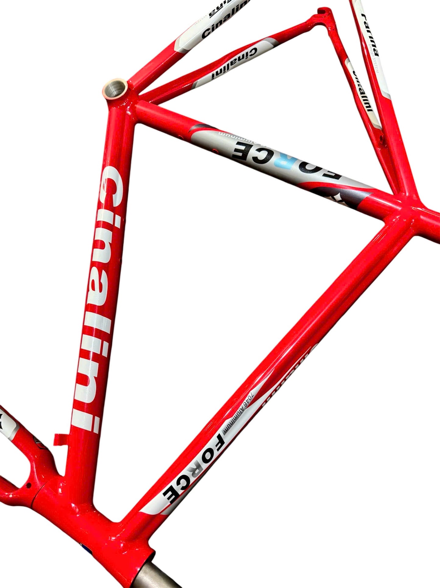 Cinalini Road Frame Set - Full Red with White Decals